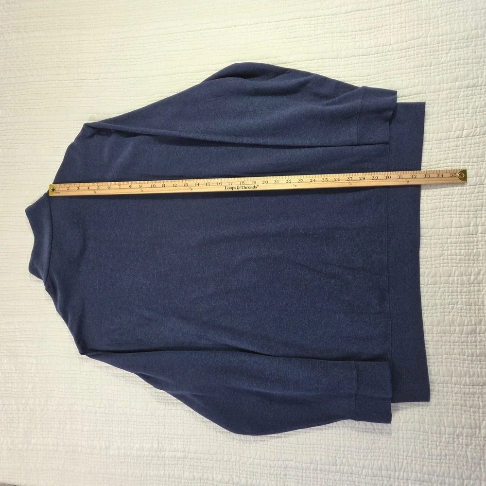 Polo Ralph Lauren Mens XXL Quarter Zip Pullover Navy Heathered Sweater NWT